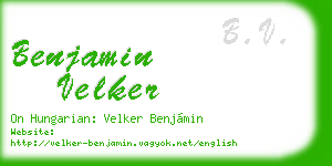 benjamin velker business card
